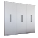 Ver imagem 2 de Guarda-Roupa Casal 6 Portas 976P Branco