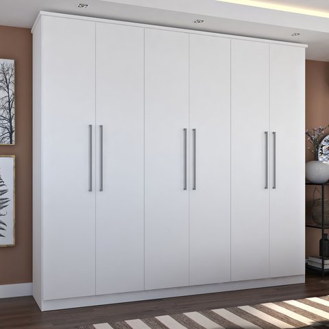 Guarda-Roupa Casal 6 Portas 976P Branco