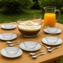 Ver imagem 6 de Conjunto 6 Potes de Sobremesa 265ml Tigela Redonda 2,3l Plástico Transparente Doces Saladas