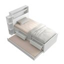 Ver imagem 6 de Cama Solteiro Isa com Gavetas e Cama Auxiliar para Quarto Infantil Juvenil e Dormitório - Branco
