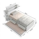Ver imagem 2 de Cama Solteiro Isa com Gavetas e Cama Auxiliar para Quarto Infantil Juvenil e Dormitório - Branco
