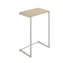 Ver imagem 2 de Mesa Lateral de Apoio Industrial Sofá Charmme Ferro Branco e Tampo Off-white