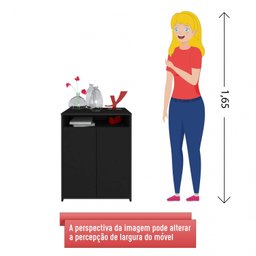 Armário para Escritório Baixo 2 Portas 2 Prateleiras Cool  - 6