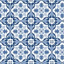 Ver imagem 1 de Papel de Parede Decorativo Azulejo Português Clássico Azul 1,5m