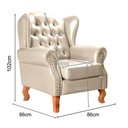 Ver imagem 2 de Conjunto Sofás Imperador 4 Lugares 135cm Bege Couro Sintético Bella Decor