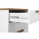Ver imagem 3 de Cômoda Solteiro New Conect C/ 4 Gavetas Branco/jatoba - Santos Andirá