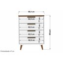 Ver imagem 2 de Cômoda Solteiro New Conect C/ 4 Gavetas Branco/jatoba - Santos Andirá