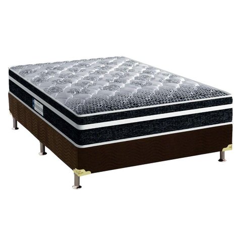 Cama Box Casal: Colchão Ortopédico Probel D33/EP Advanced Tech1500 Plus + Base CRC Suede Brown(138x1