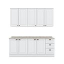 Ver imagem 2 de Cozinha Compacta Modulada 4 Peças Emily Espresso Móveis Branco/HP/Calcare