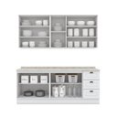 Ver imagem 4 de Cozinha Compacta Modulada 4 Peças Emily Espresso Móveis Branco/HP/Calcare