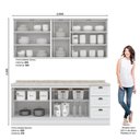 Ver imagem 3 de Cozinha Compacta Modulada 4 Peças Emily Espresso Móveis Branco/HP/Calcare