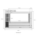 Ver imagem 3 de Beliche com Cama Auxiliar em MDP 155,5cm x 240cm Branco