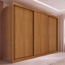 Ver imagem 1 de Guarda-Roupa Casal com 3 Portas de Correr e 6 Gavetas Multimóvei Crnvh-GRP138 Cinamomo