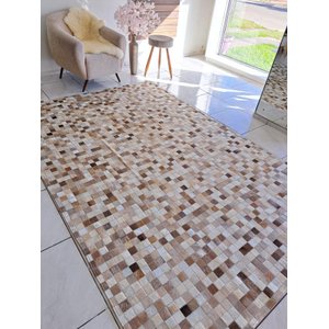Tapete de Couro Quadriculado 2,00 X 1,50 M Champanhe
