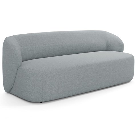 Sofá 2 Lugares Orgânico para Sala de Estar Living 170cm Heidy F04 Linho Cinza - Lyam Decor