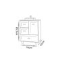 Gabinete para Banheiro Catarina 70cm com Pés - Fabribam Gabinetes - 4