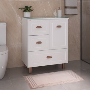 Gabinete para Banheiro Catarina 70cm com Pés - Fabribam Gabinetes