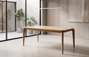 Ver imagem 1 de Mesa Veneza 160cm c/Vidro para Sala de Jantar Cinamomo/Off White