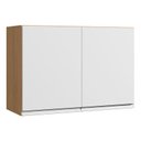 Ver imagem 1 de Armário Aéreo para Cozinha Andréia 2 Portas 80 Cm Branco Amendoa - Ajl