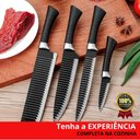 Ver imagem 7 de Kit Churrasco 8 Peças Preto Inox Antiaderente Fio de Navalha Original
