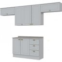 Ver imagem 2 de Cozinha Compacta Modulada 4 Peças com Duplo Aéreo Emily Espresso Móveis Branco/HP/Calcare