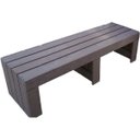 Ver imagem 1 de Banco Reto de Madeira Plástica Maciça Marrom sem Encosto 100% Reciclado 3 Lugares 1,5m / Bc-03 Lanci