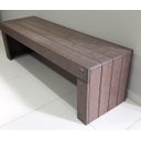 Ver imagem 3 de Banco Reto de Madeira Plástica Maciça Marrom sem Encosto 100% Reciclado 3 Lugares 1,5m / Bc-03 Lanci