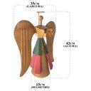 Ver imagem 2 de Anjo Rústico Natalino Para Decoração de Mesa De Jantar Libertas Rosas Artesanato Anjo Natalino Harpa