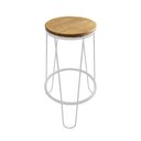 Ver imagem 5 de Conjunto Industrial 220cm Guatemala Aparador com 4 Banquetas Industriais Base Ferro Branco Branco