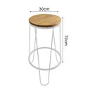 Ver imagem 4 de Conjunto Industrial 220cm Guatemala Aparador com 4 Banquetas Industriais Base Ferro Branco Branco