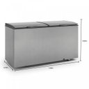 Ver imagem 4 de Freezer Horizontal Skin Condenser Aço Tipo Inox GHBS-510 TI Gelopar 127v
