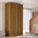 Ver imagem 2 de Guarda Roupa 120x59,8x235cm Freijó Natural 2 Portas de Correr 2005 Emovell