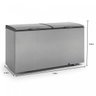Freezer Horizontal Skin Condenser Aço Tipo Inox GHBS-510 TI Gelopar 220 - 4