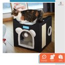 Ver imagem 7 de Cama para Gatos com 2 Andares Dobrável 41x35cm Duke e Dixie Preto e Branco