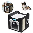 Ver imagem 1 de Cama para Gatos com 2 Andares Dobrável 41x35cm Duke e Dixie Preto e Branco