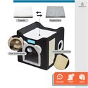 Ver imagem 3 de Cama para Gatos com 2 Andares Dobrável 41x35cm Duke e Dixie Preto e Branco