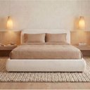 Ver imagem 1 de Cama com Cabeceira Estofada Casal Orla CabeCasa MadeiraOriginals