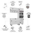 Ver imagem 3 de Armário de Cozinha Cp02 para Pia 100cm Pérola Z34 Branco - Mpozenato