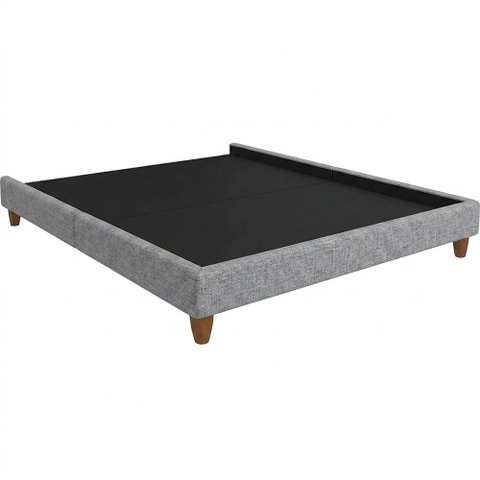 Cama Japonesa Corea Queen Linho Cinza- Sallar Home