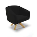 Ver imagem 1 de Cadeira Sala de Jantar Giratória Ma30 Stella Linho D03 - D'Rossi Cor Preto