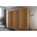 Ver imagem 1 de Guarda Roupa Casal 6 Portas Ripadas e 2 Gavetas C/ Pés Cairo Premium Naturale - Rufato