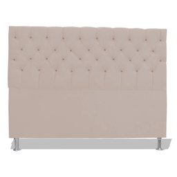 Cabeceira de Cama Box Slim Estrela King Suede 195 Cm Porcelana Dimazza Móveis - Porcelana - 1