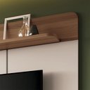 Ver imagem 6 de Painel Home Suspenso Ideal para Tv até 70 Polegadas Concept Design Moderno Off-white/amadeirado