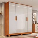Ver imagem 1 de Guarda Roupas Solteiro Nina 4 Portas, Estrutura em Mdf | Bianchi