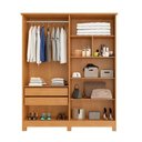 Ver imagem 2 de Guarda Roupas Solteiro Nina 4 Portas, Estrutura em Mdf | Bianchi
