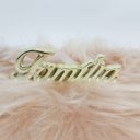 Ver imagem 4 de Kit Escultura Palavra + Porta Retrato Decorativo Enfeite Top - Familia Dourado + Porta Retrato