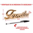 Ver imagem 3 de Kit Escultura Palavra + Porta Retrato Decorativo Enfeite Top - Familia Dourado + Porta Retrato