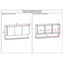 Ver imagem 3 de Armário Aéreo Line 3 Portas 120 Cm Gris Freijó - Kits Paraná
