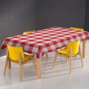 Ver imagem 2 de Toalha de Mesa Térmica Pvc Xadrez Jantar Cozinha 1,40 X 1,40 Titulo Xadrez Vermelho
