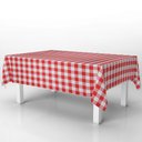 Ver imagem 1 de Toalha de Mesa Térmica Pvc Xadrez Jantar Cozinha 1,40 X 1,40 Titulo Xadrez Vermelho